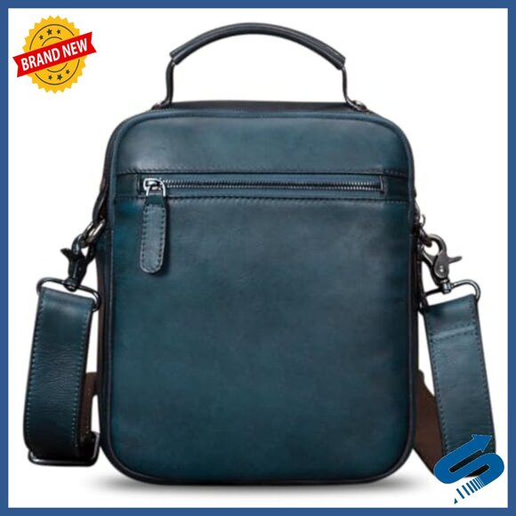 Genuine Leather Messenger Bag for Men Crossbody Satchel Work Business - Picture 3 of 7